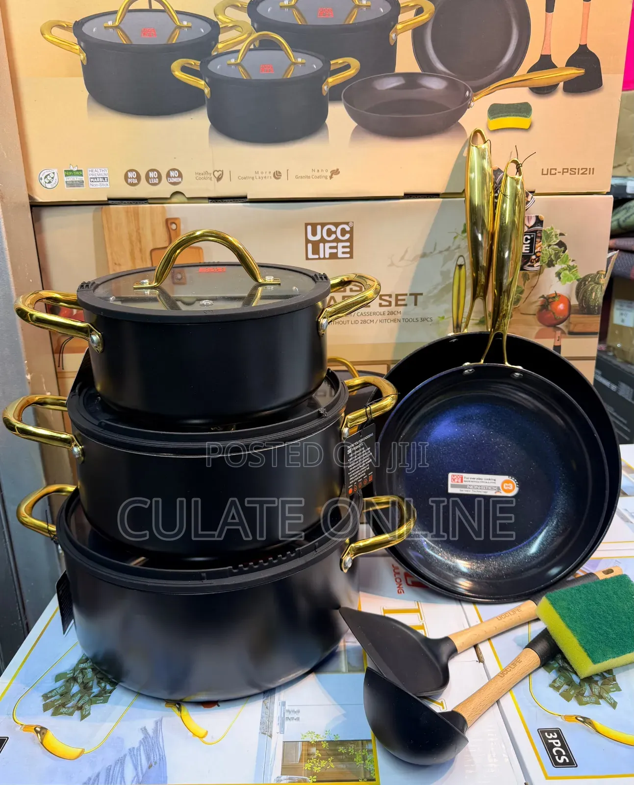 8pcs UCC LIFE Cookware Set