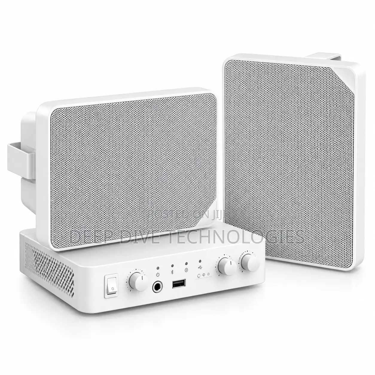 Wall Mount Speaker System With Amplifier – USB/Bluetooth