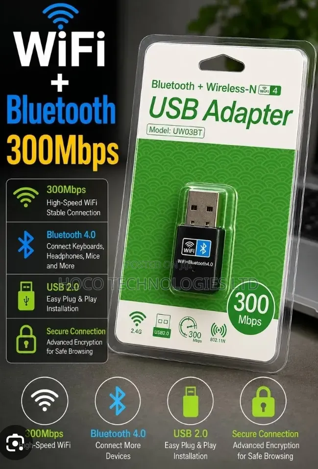 USB Wifi + Bluetooth Dongle