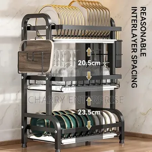 Dish Kitchen Dish Drying and Storage Rack Organizer Kwa Kuwekea Vyombo