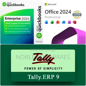 Quickbooks Desktop 2024 + Tally.ERP 9 + Microsoft Office 2024