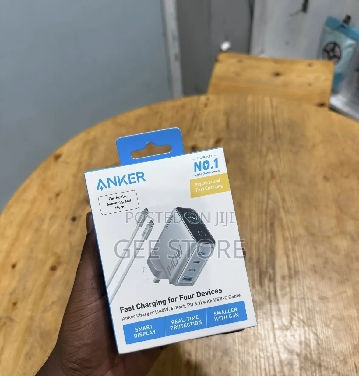 Anker Charger (140W, 4-Port, PD 3.1) With USB-C Cable (Model A2697).