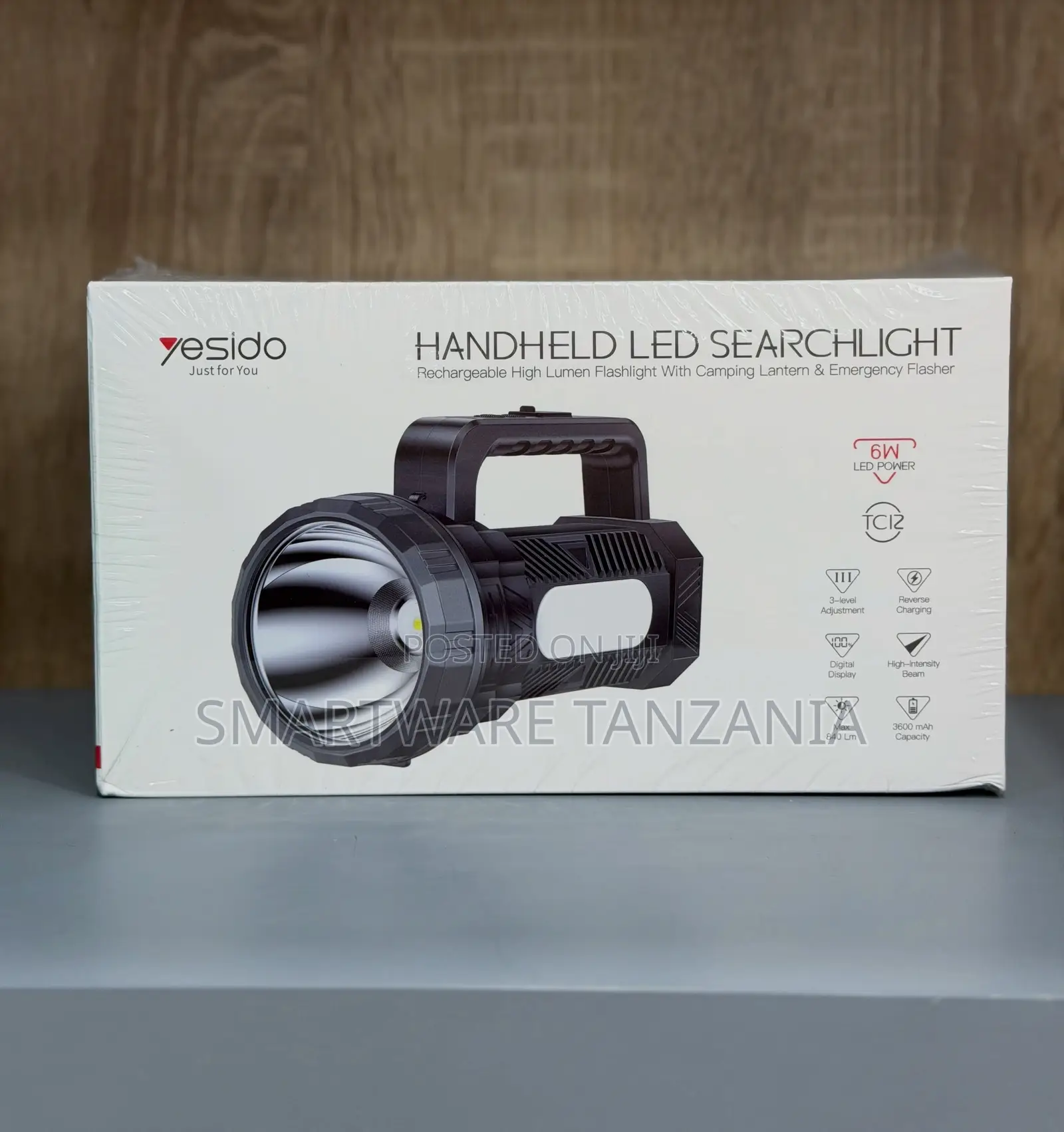 Yesido Handheld LED Searchlight, 840 Lumen, 3600mAh Rechargeable ...