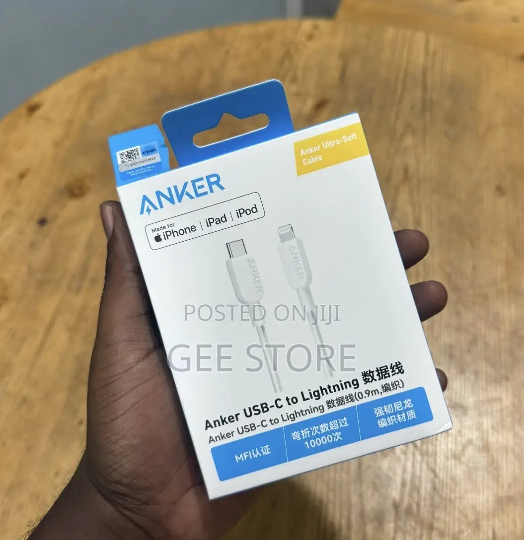 Anker USB-C to Lightning Data Cable (0.9 Meters, Braided Nylon)