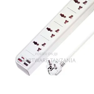 Yesido Power Socket 3250W Rated Power, 2M Length, 4 UK Sockets, 4 USB