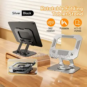Foldable Metal Phone Holder Stand With 360-Degree Rotation, CY030