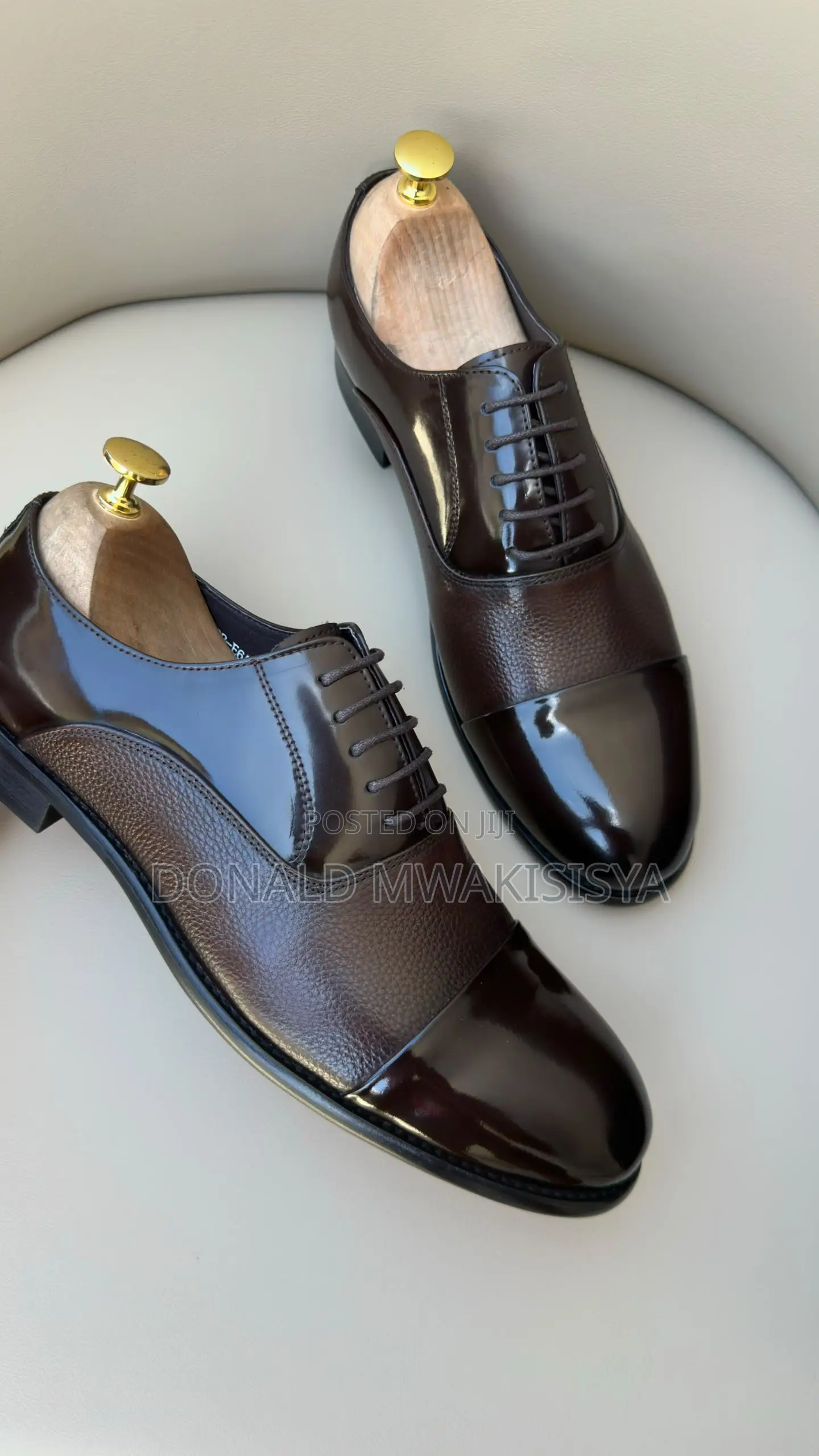 *Al-Bara Executive Oxford Shoes - Classic Cap-Toe*