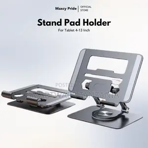 Foldable Metal Tablet Holder for 4-16 Inch Devices 360-Degree Rotation