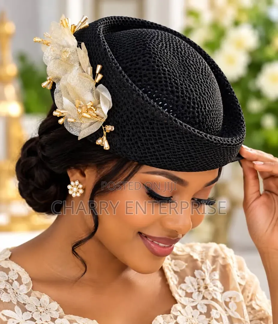 Luxury Best Quality Decorative Ladies Mesh Cape Hat Kofia Nzuri