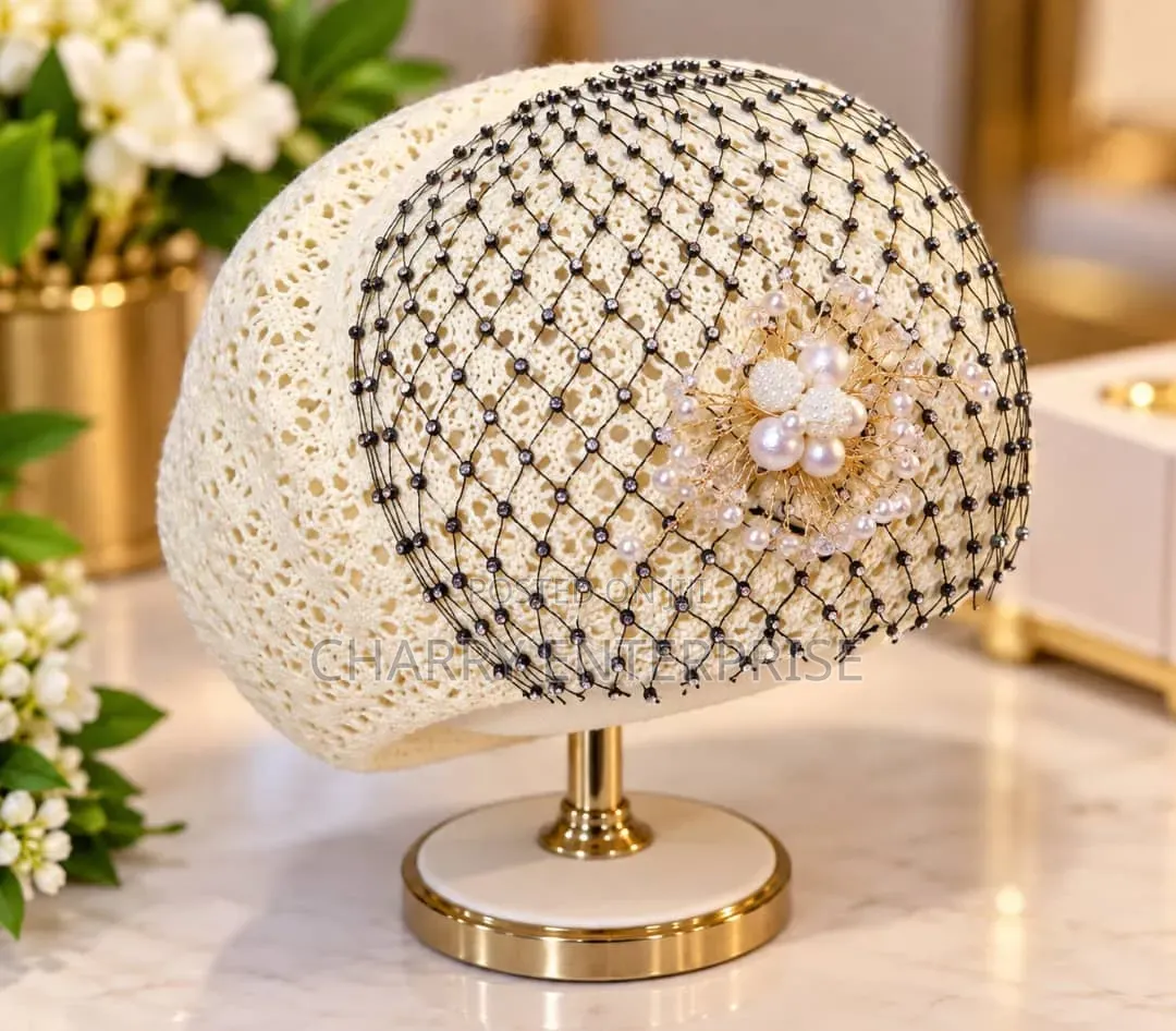 Luxury Best Quality Decorative Ladies Mesh Cape Hat Kofia Nzuri