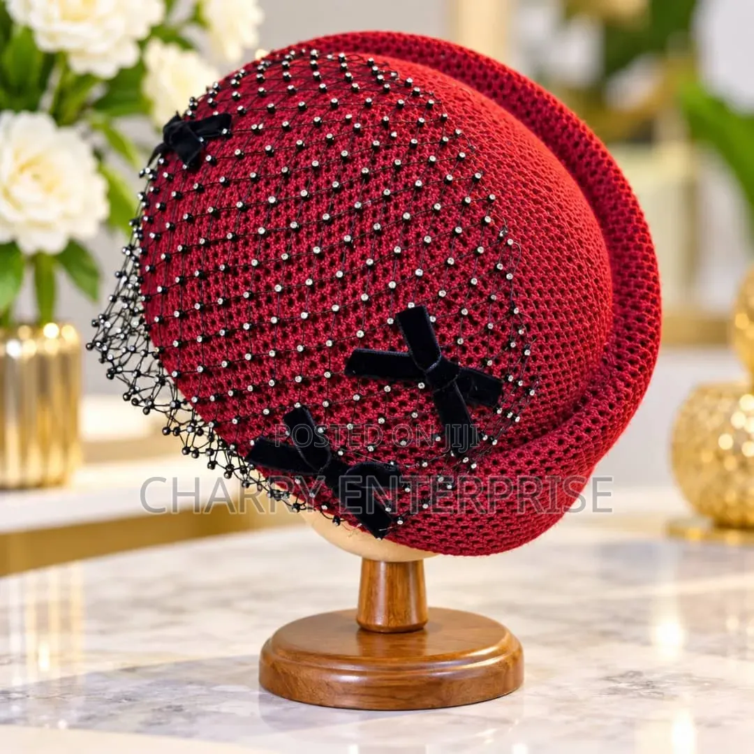 Luxury Best Quality Decorative Ladies Mesh Cape Hat Kofia Nzuri