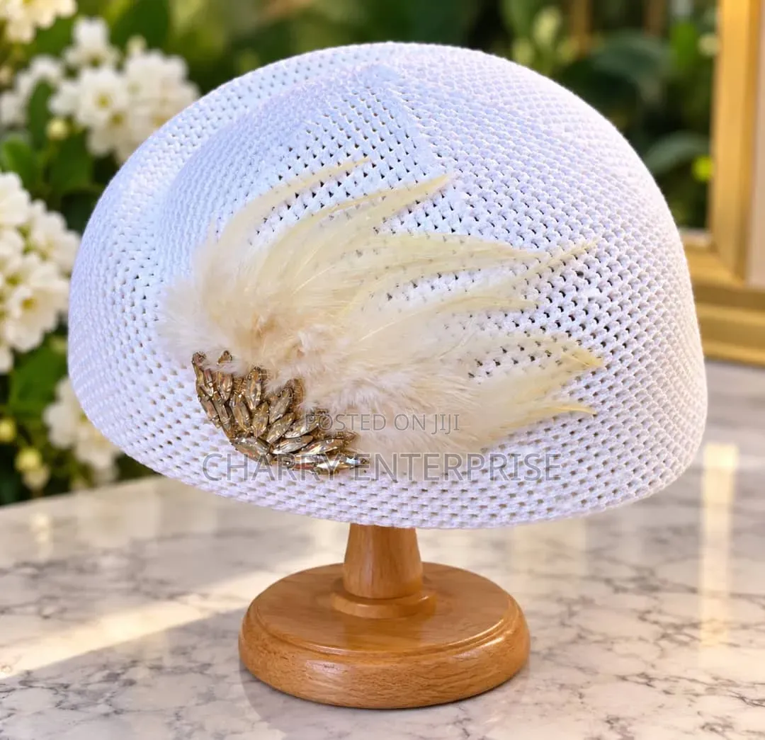 Luxury Best Quality Decorative Ladies Mesh Cape Hat Kofia Nzuri