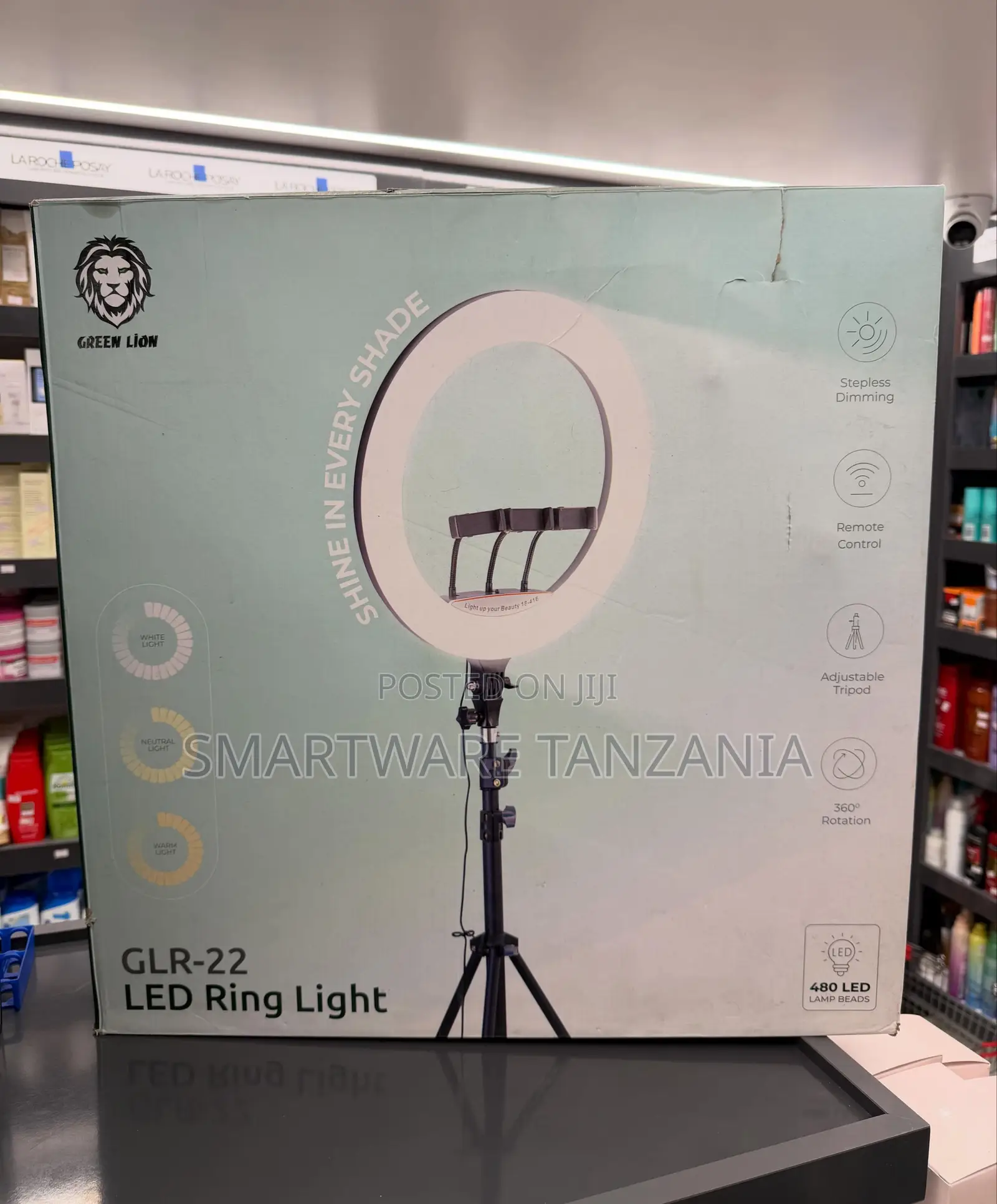Green Lion GLR-22 LED Ring Light, 480 Lamp Beads and Remote Control