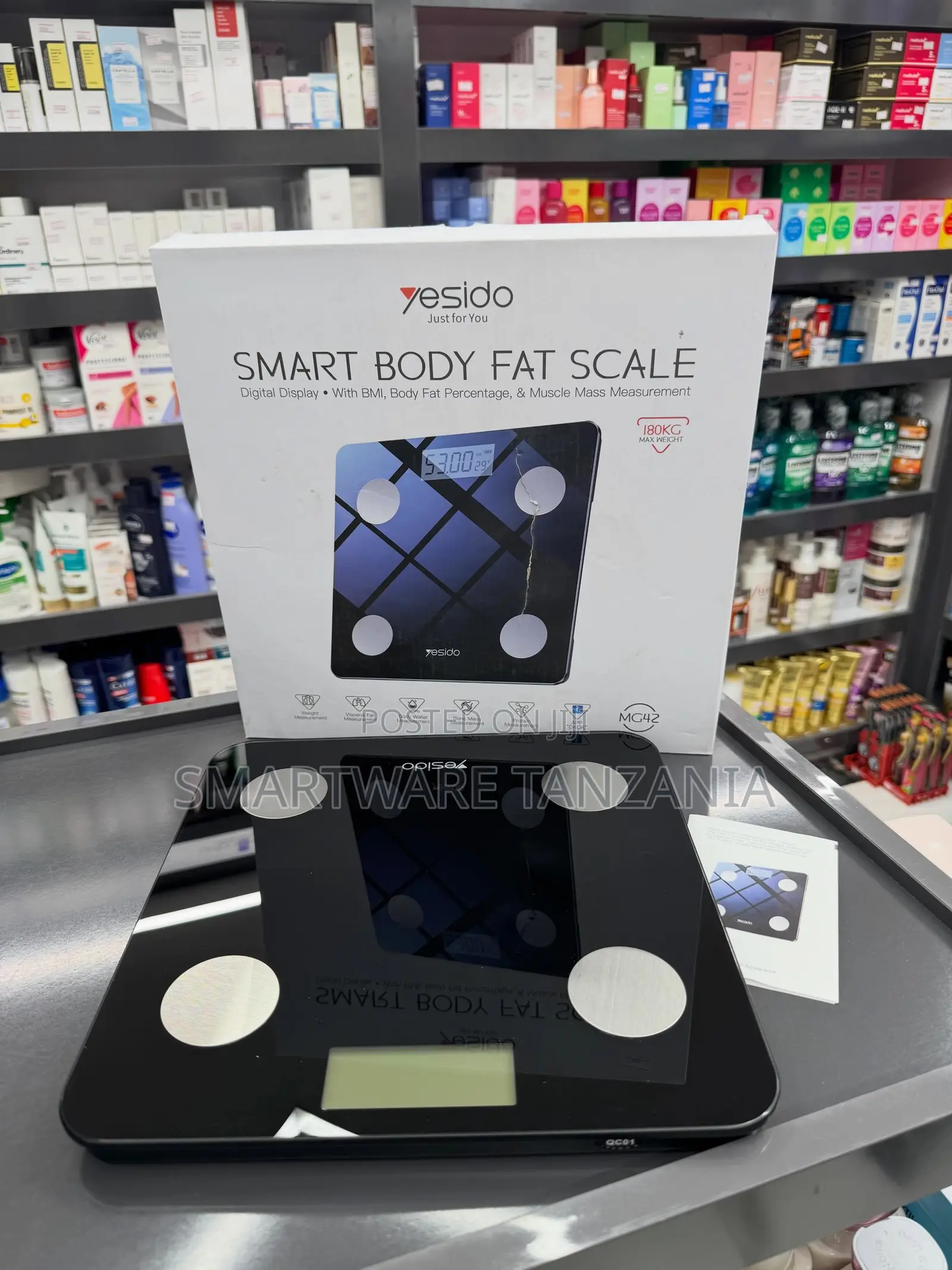 Yesido Smart Body Fat Scale Digital Display, BMI, Body Fat Measurement