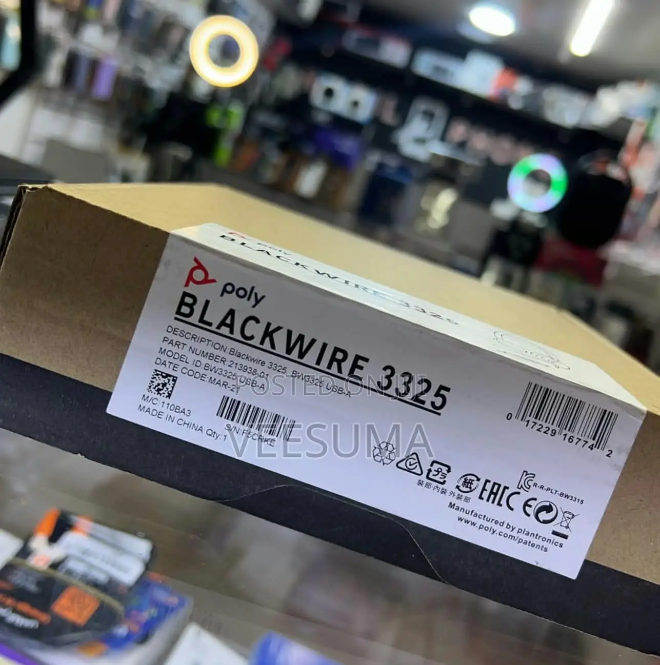 Poly Blackwire 3325 Stereo Headset (USB-C & 3.5mm)