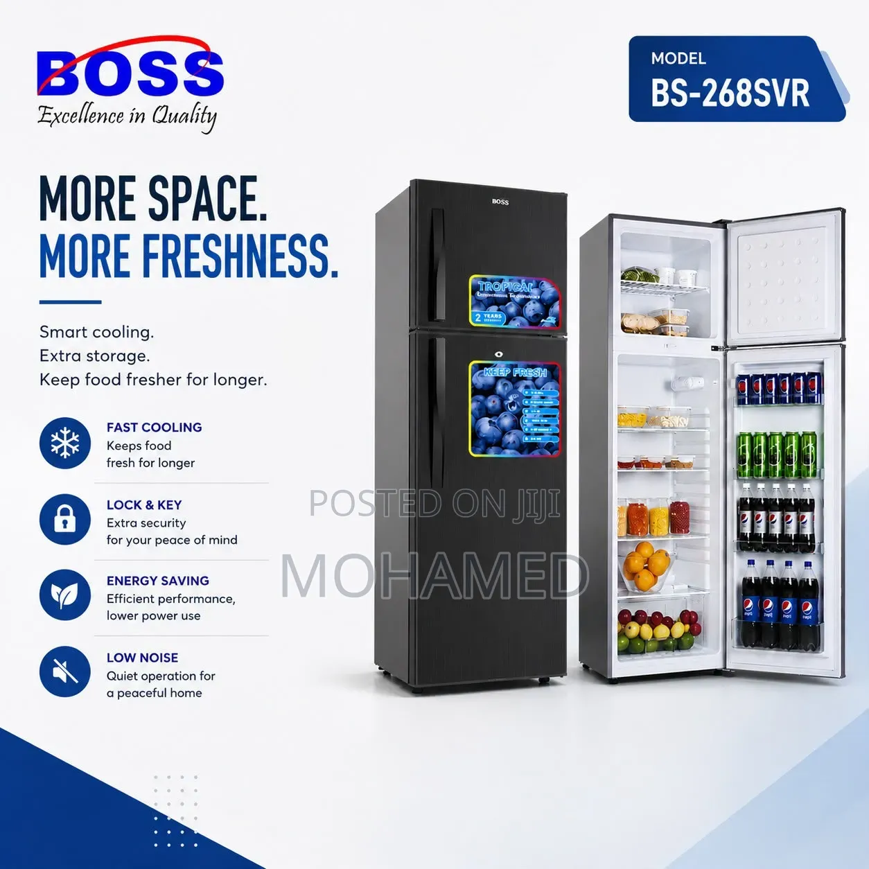 Boss Fridge Bs-268svr 