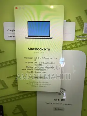 Laptop Apple MacBook Pro 2019 16GB Intel Core i9 SSD 512GB