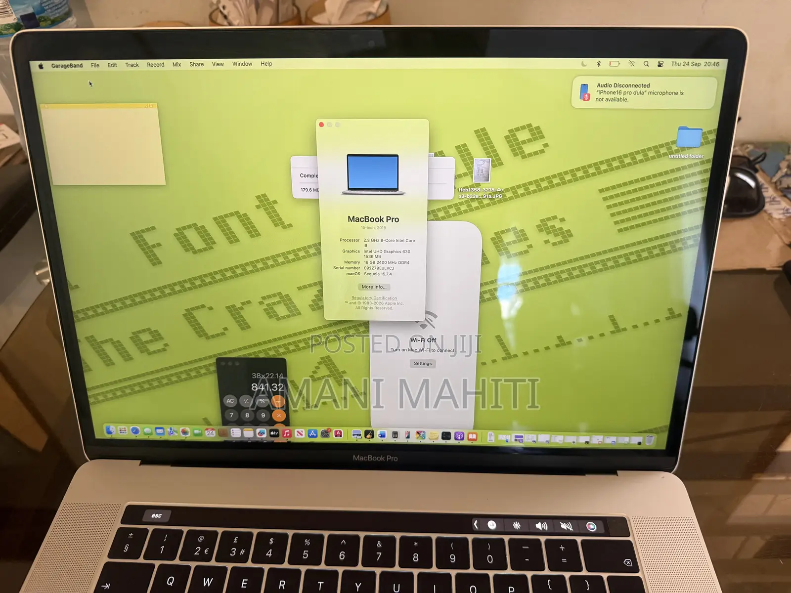 Laptop Apple MacBook Pro 2019 16GB Intel Core i9 SSD 512GB