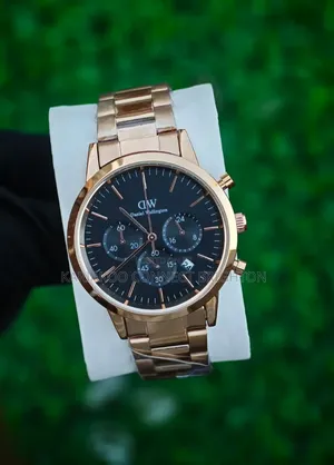 Rose Gold Stainless Steel Chronograph Luxury Watch