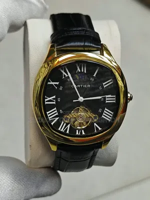 Gold-Tone Stainless Steel Luxury Watch With Green Dial,