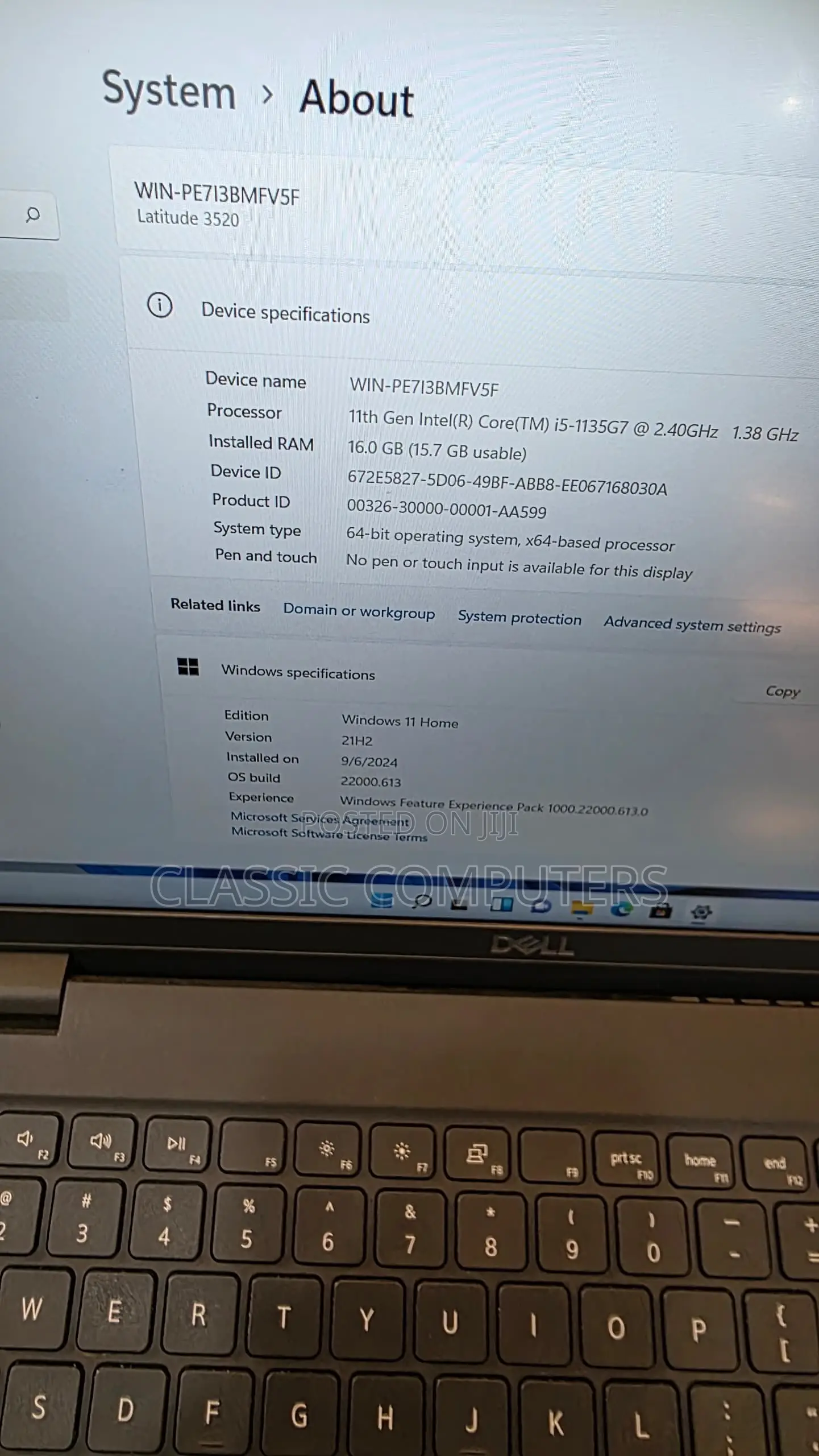 Laptop Dell Latitude 3520 16GB Intel Core i5 SSD 256GB