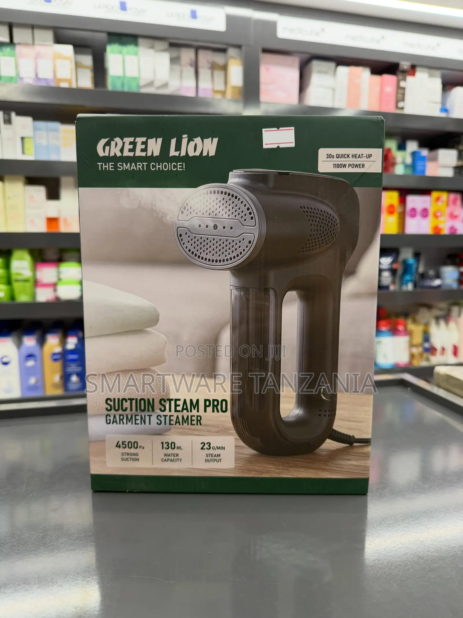 Green Lion Suction Steam Pro Garment Steamer, 1100W, 130mL Capacity