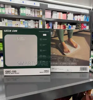 Green Lion GBC-100 Digital Body Scale, 180kg Capacity, Tempered Glass