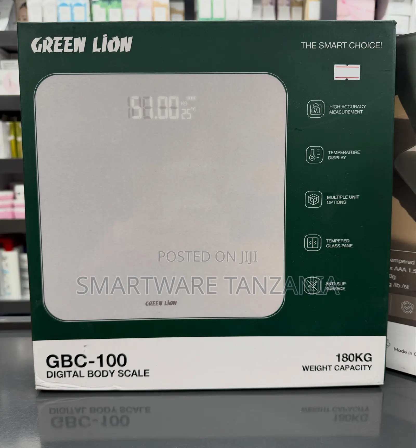 Green Lion GBC-100 Digital Body Scale With Tempered Glass Pane, 180KG