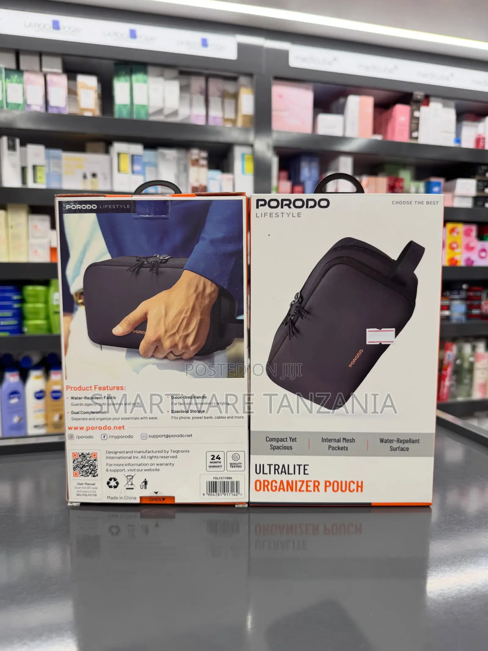 Porodo Ultralite Organizer Pouch With Water-Repellent Dual Compartment