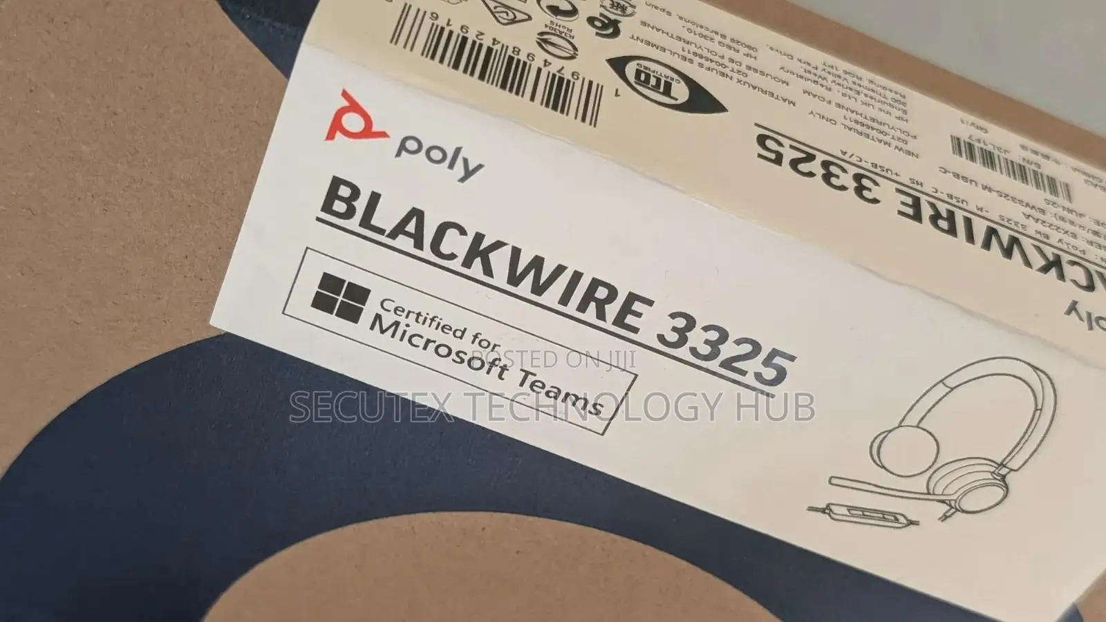 HP Poly Blackwire 3325 Stereo USB Headset – Noise Cancelling Mic