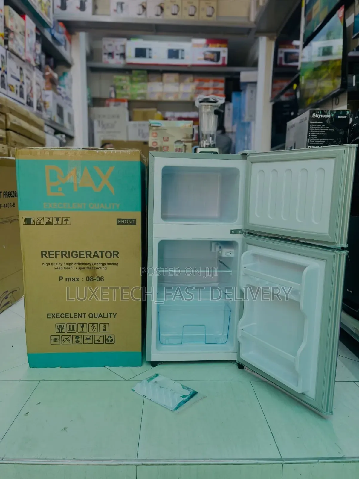 Pmax 90 Litres Mini Fridge With Double Doors