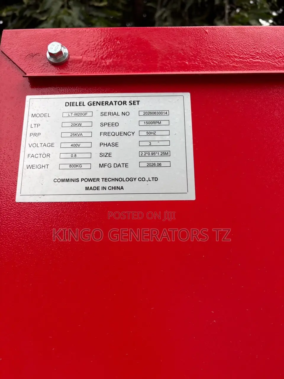 Brand New Generator Ricardo 25kva