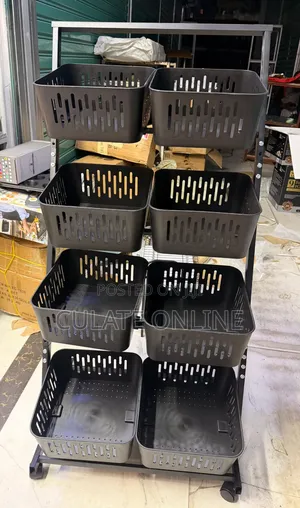 Double 4 Tier Kitchen Rack / Stand Ya Ngazi 4 Ya Vyakula Jikoni
