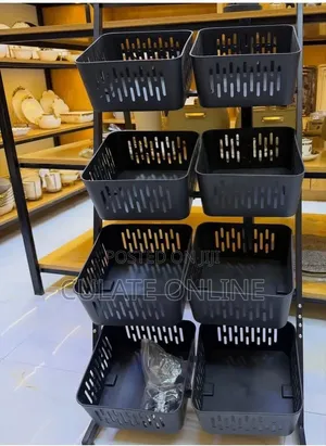 Double 4 Tier Kitchen Rack / Stand Ya Ngazi 4 Ya Vyakula Jikoni