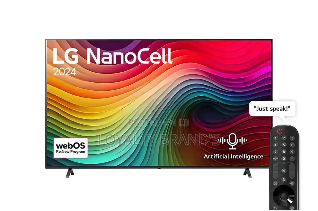55 Inch LG NanoCell NANO80 4K Smart TV AI Magic Remote HDR10 webOS24