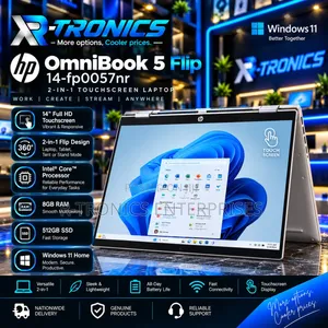 New Laptop HP OmniBook 5 Flip 14-fp0023dx 8GB Intel Core 5 SSD 256GB