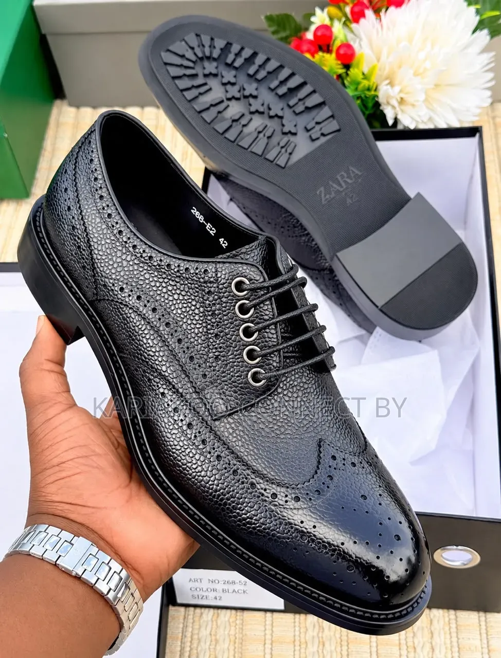 Men's Classic Wingtip Brogue Leather Shoes