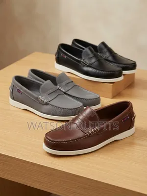 Men's Leather Shoes in Sebago Design Multicoloured