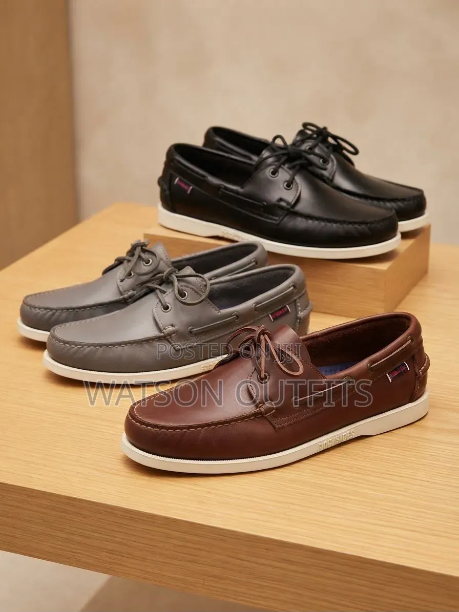 Men's Leather Shoes in Sebago Design Multicoloured