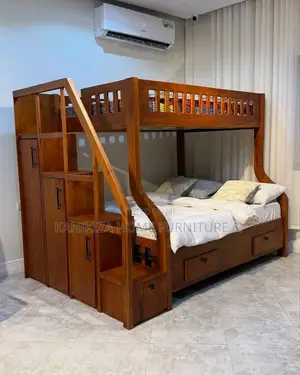 Simple Double Decker Bed Chini Ni 5/6 Juu Ni 4/6