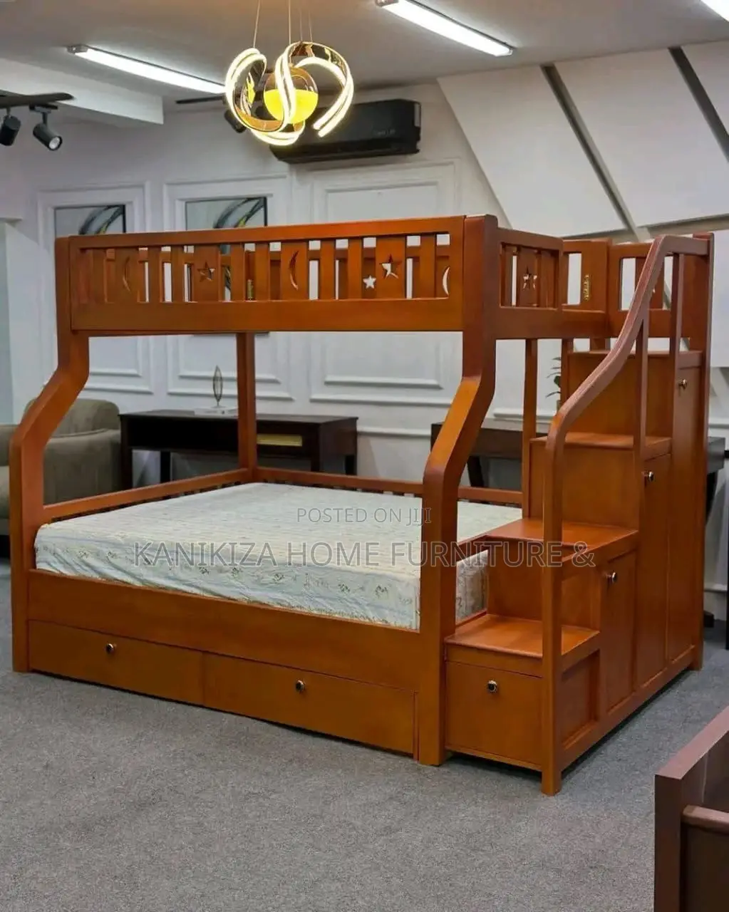 Simple Double Decker Bed Chini Ni 5/6 Juu Ni 4/6