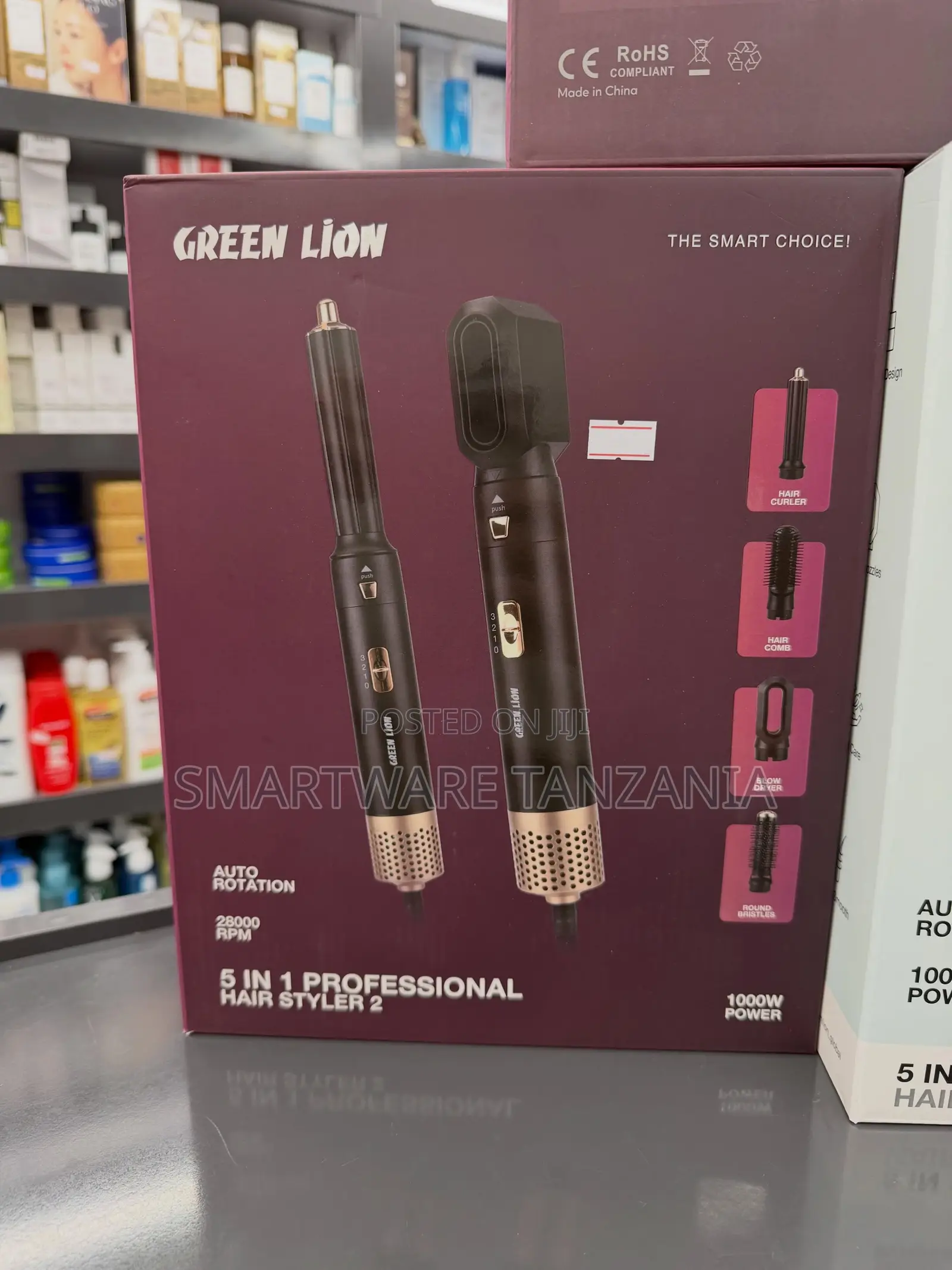 GREEN LION 5 in 1 Professional Hair Styler 2, 1000W Power, 28000 RPM
