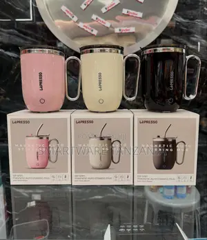 LePRESSO Magnetic Auto Stirring Mug With Touch Button, 420ml Capacity