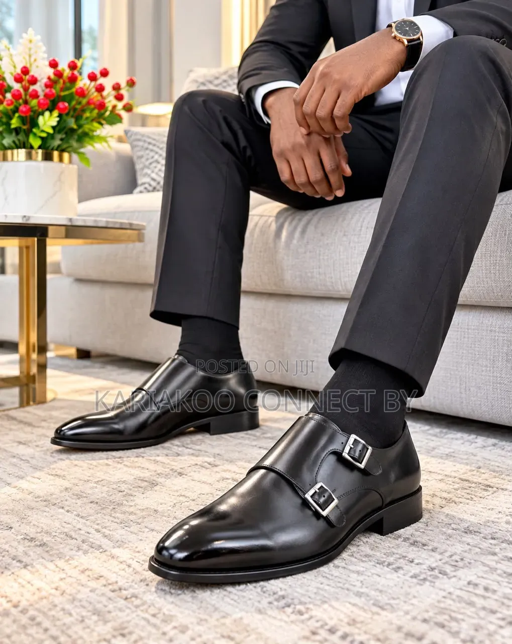 Men's Luxury Double Monk Strap Official Shoes