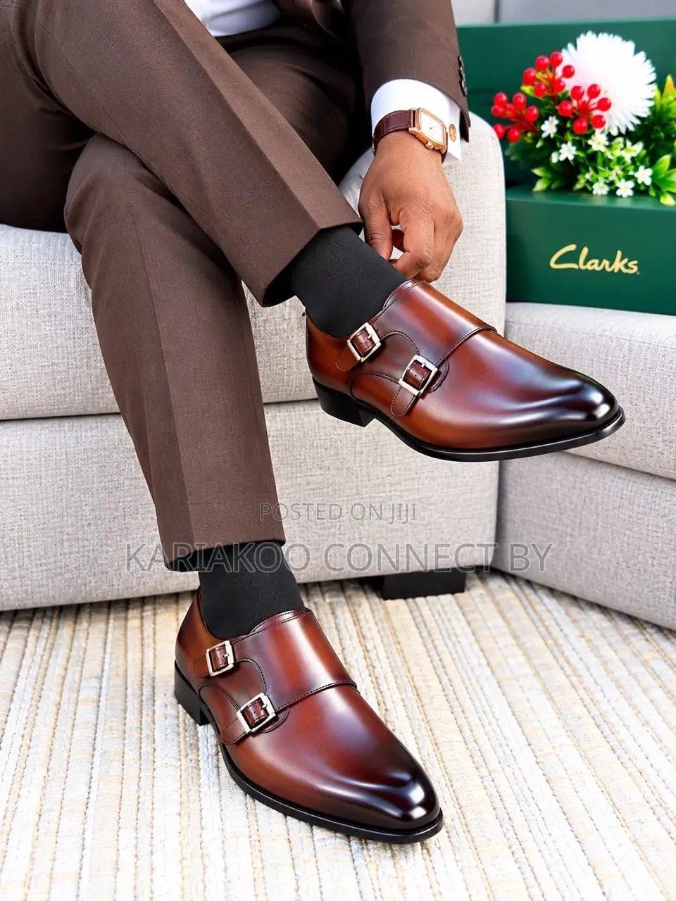 Men's Luxury Double Monk Strap Official Shoes