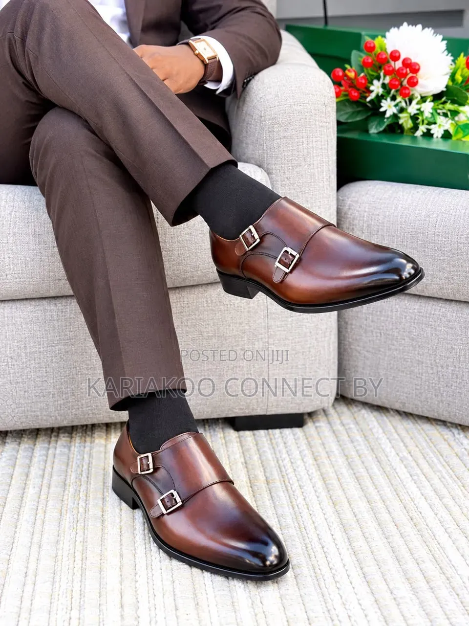 Men's Luxury Double Monk Strap Official Shoes