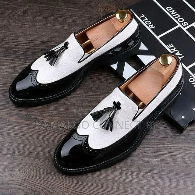 Men's Luxury Two-Tone Tassel Loafers