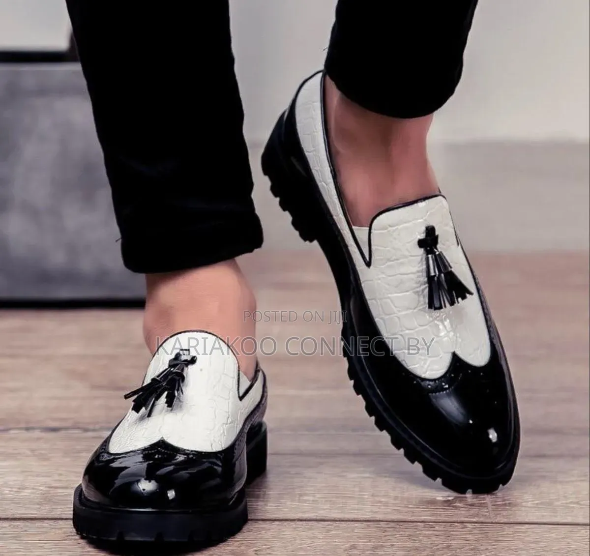Men's Luxury Two-Tone Tassel Loafers