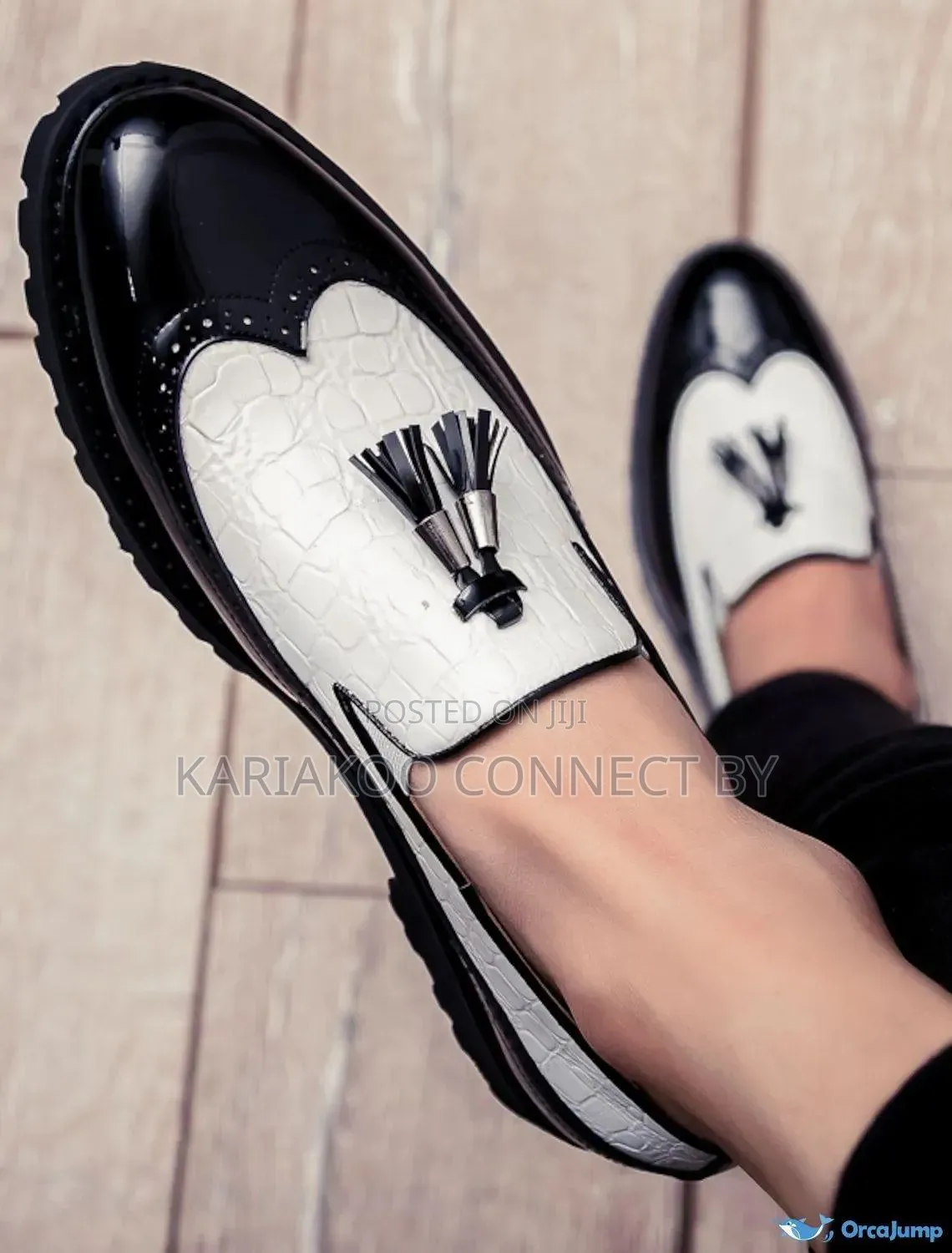 Men's Luxury Two-Tone Tassel Loafers