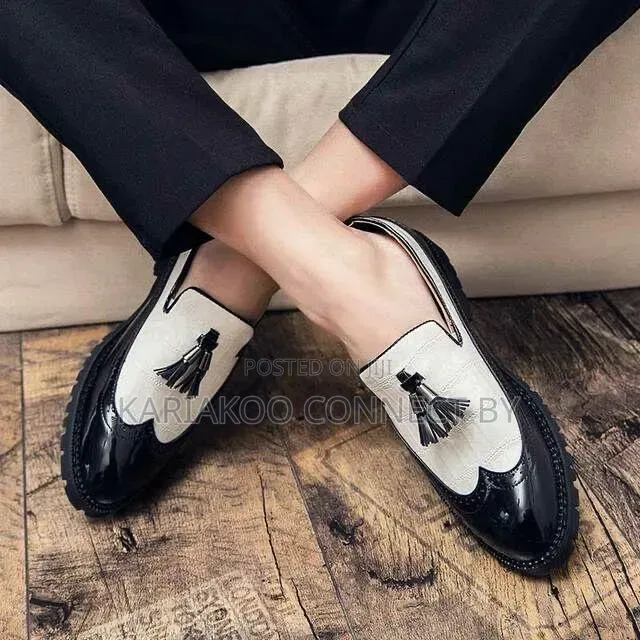 Men's Luxury Two-Tone Tassel Loafers